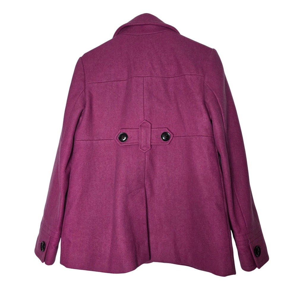 Gap Womens Magenta Pink Wool Blend Double Breasted Peacoat Jacket Size M 498590 - Picture 2 of 12